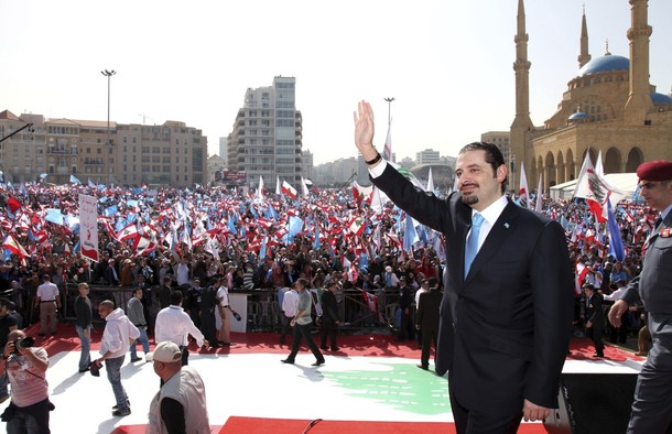 حشود على مساحة العاصمة شاركت في ذكرى اغتيال الرئيس رفيق الحريري مصدر الصور اي بي 