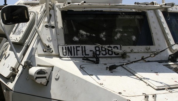  Reuters Pictures 1 day ago  A damaged U.N. vehicle is seen after it was attacked by civilians in Toulin, southern Lebanon, July 3, 2010. Villagers seized weapons from U.N. peacekeepers and hurled stones and eggs at their patrol on Saturday, security sources said, the latest in a series of confrontations near the Israeli border.