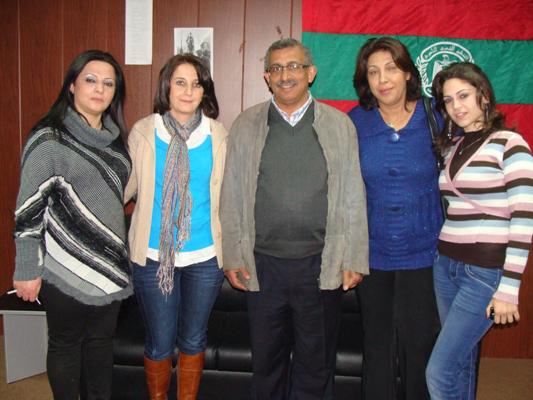 سعد  خلال لقائه عضوات الهيئة النسائية الشعبية بحضور رئيسة الهيئة النسائية الشعبية السيدة إيمان سعد