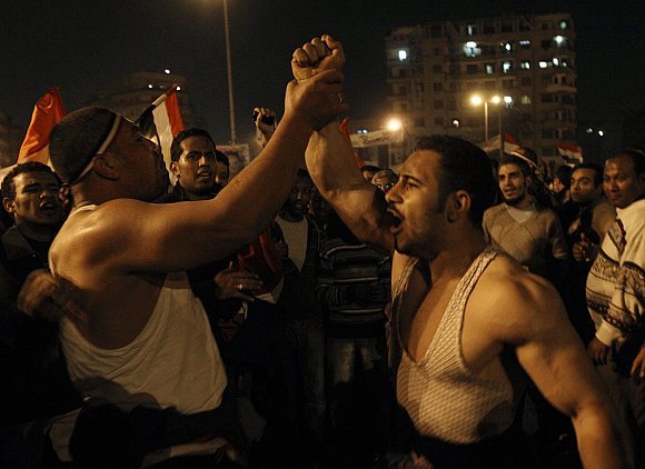صور احتفالات مصر بعد سقوط حسني مبارك 
