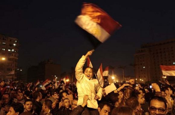 صور احتفالات مصر بعد سقوط حسني مبارك 