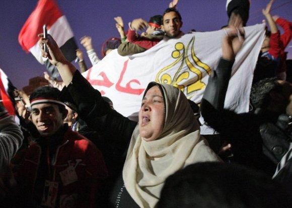 صور احتفالات مصر بعد سقوط حسني مبارك 