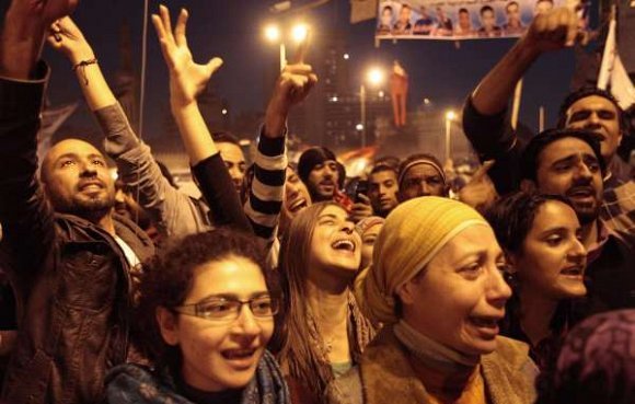صور احتفالات مصر بعد سقوط حسني مبارك 
