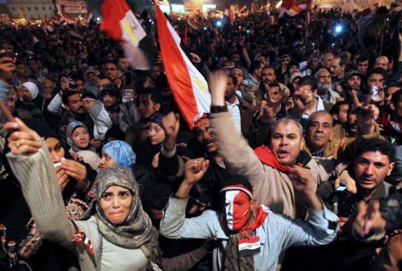 صور احتفالات مصر بعد سقوط حسني مبارك 